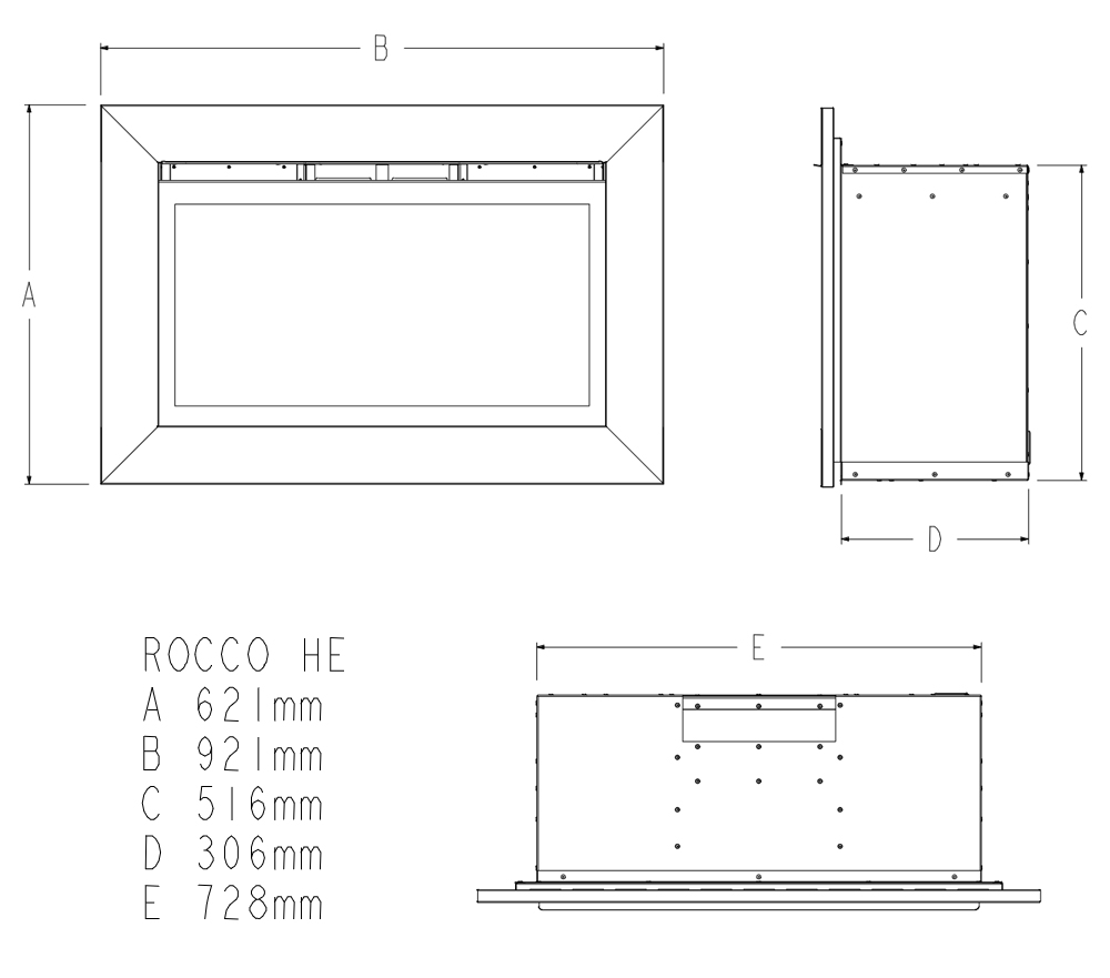 Flavel Rocco HE Sizes