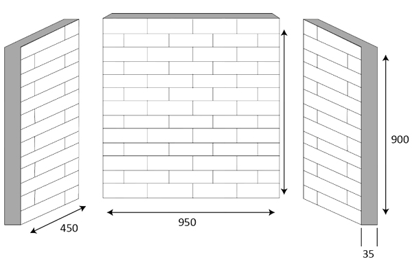 Gallery Staggered Black Slate Chamber Sizes