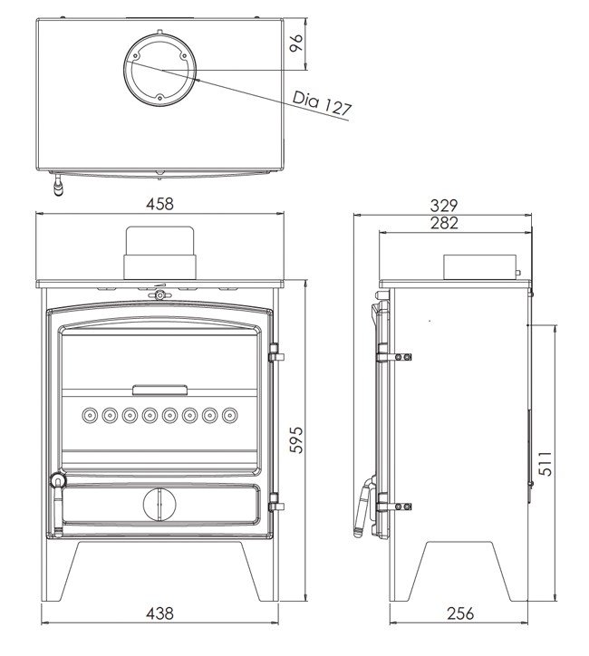 Go Eco Highline Wide Plus Stove Sizes