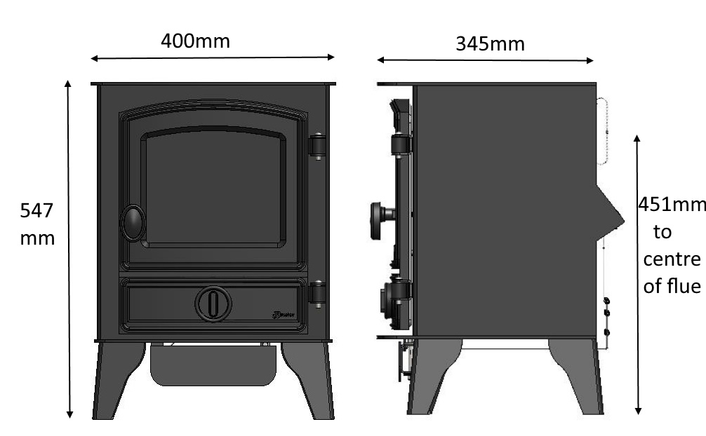 Hunter Hawk 4 Gas Stove Sizes