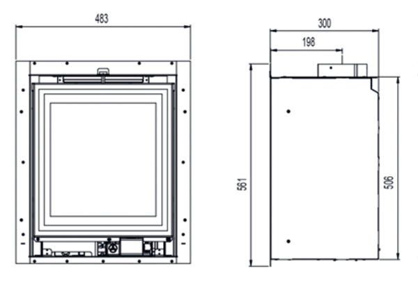 Legend Ethos 400 Inset Gas Fire Sizes