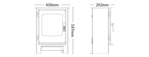 Broseley Desire 5 Electric Stove Sizes