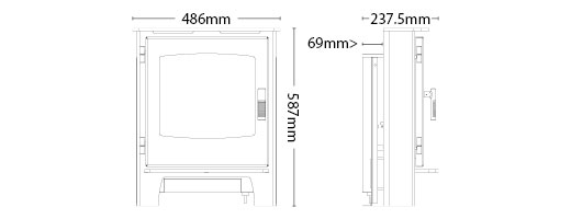 Broseley Desire Inset Electric Stove Sizes