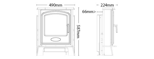 Broseley Hereford Inset Electric Stove Sizes