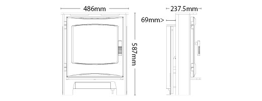 Broseley Ignite 7 Inset Electric Stove Sizes