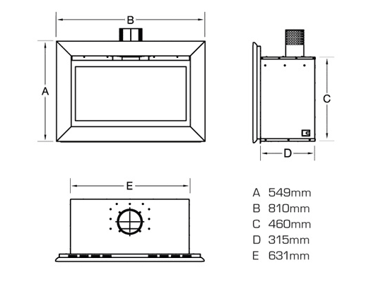 Flavel Jazz Balanced Flue Gas Fire Sizes