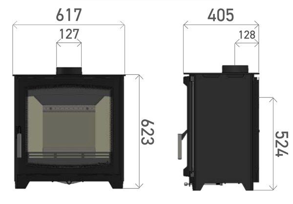 Parkray Aspect 8 Eco Wood Burning Stove Sizes