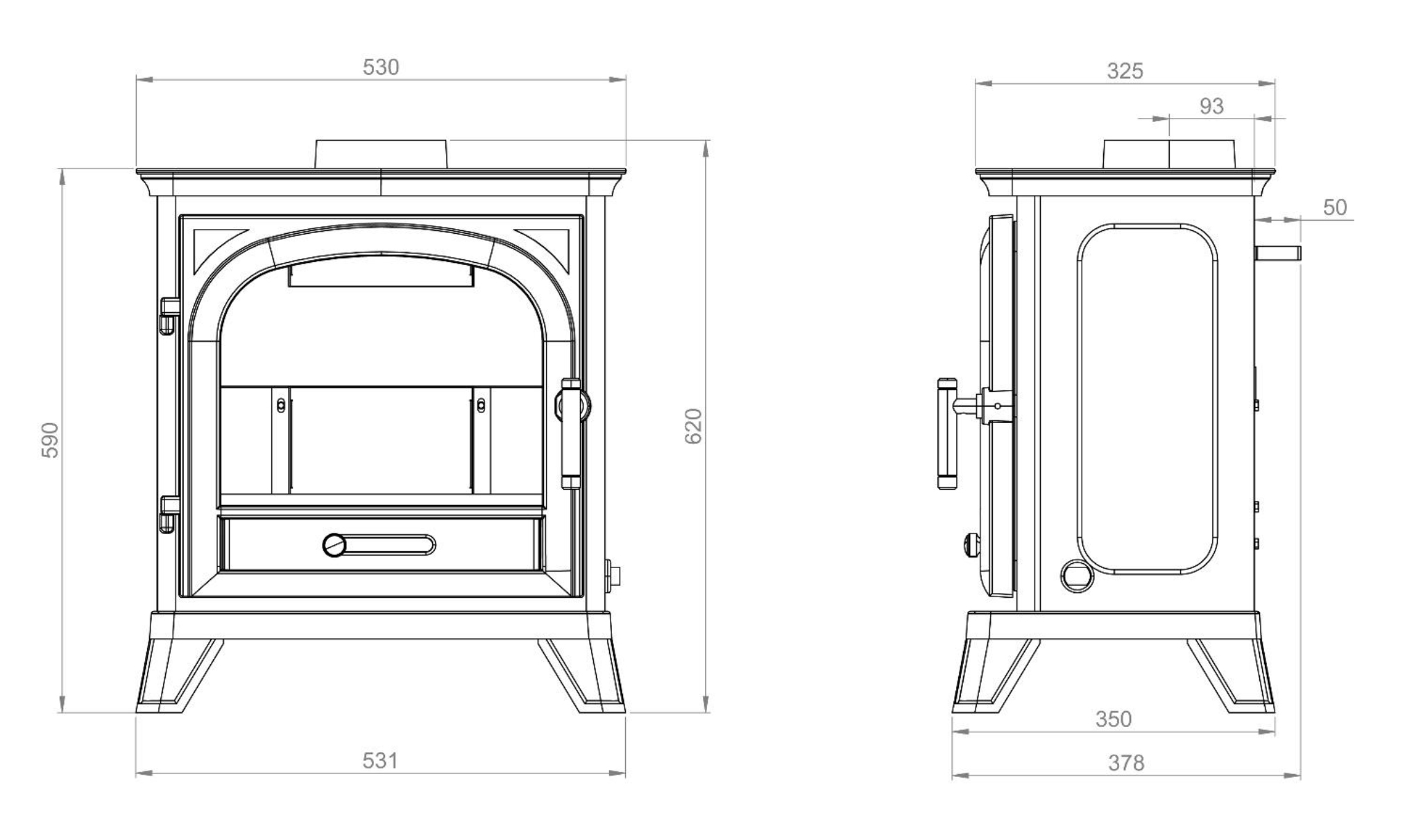 Penman Avebury Gas Stove Flames.co.uk