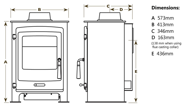 Portway 1 Gas Stove Sizes