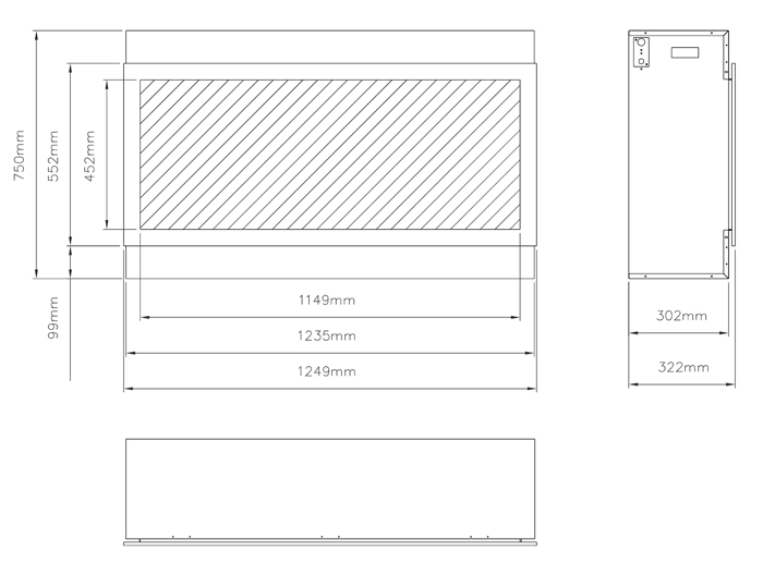 AGA Rayburn Stratus 125 Extra Tall Dimensions