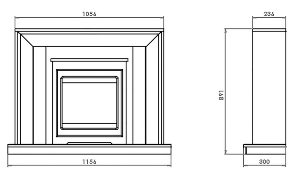 Suncrest Mayford Fireplace Dimensions