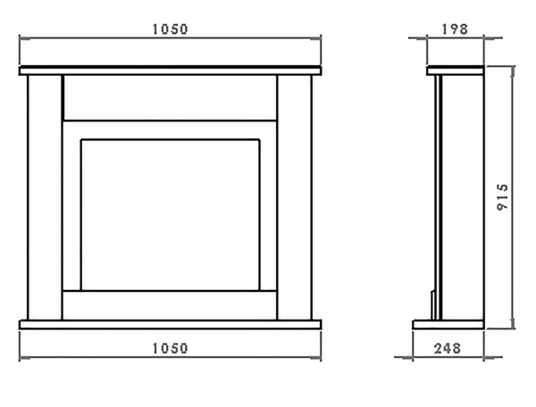 Suncrest Middleton Fireplace Dimensions