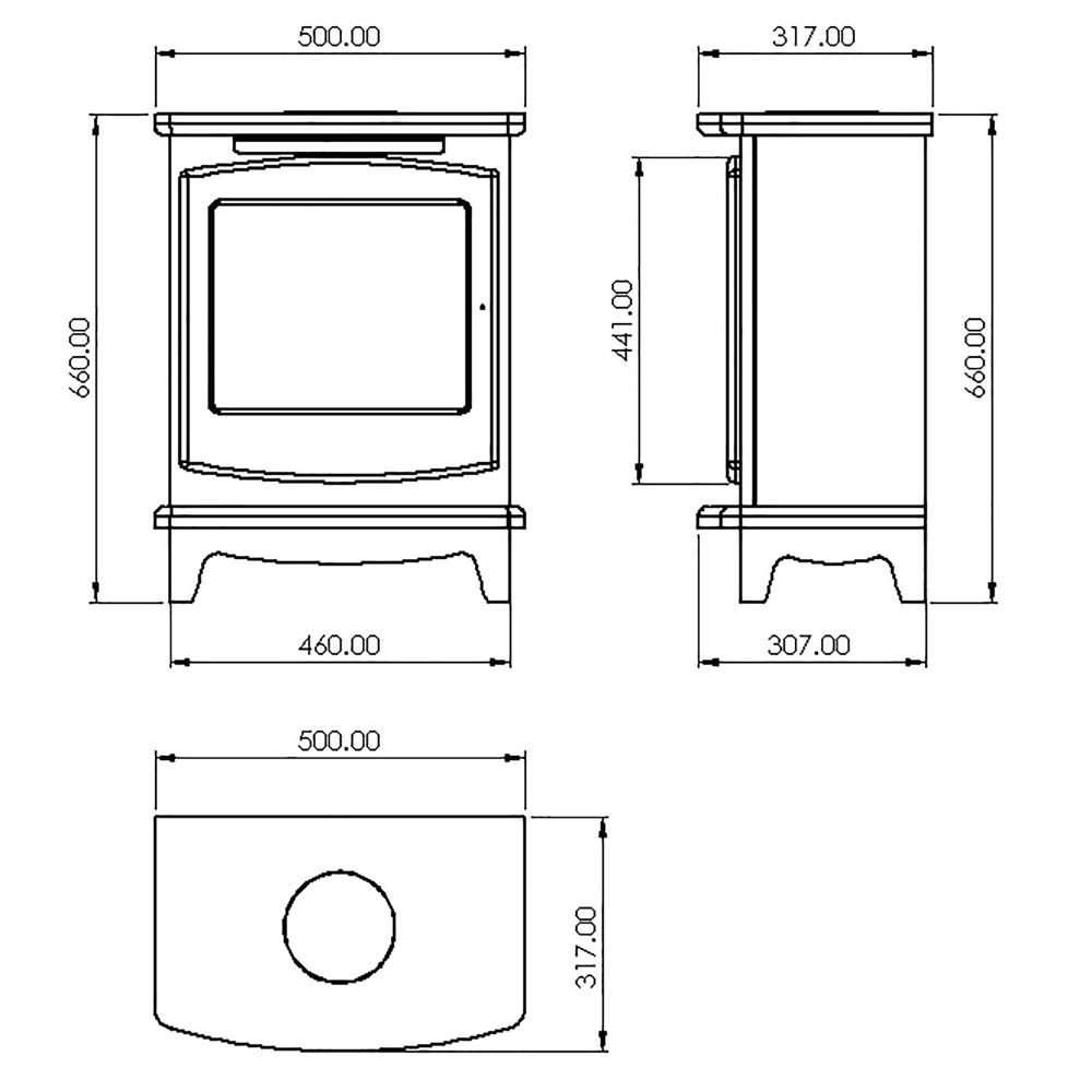 Suncrest Mitford Stove Sizes