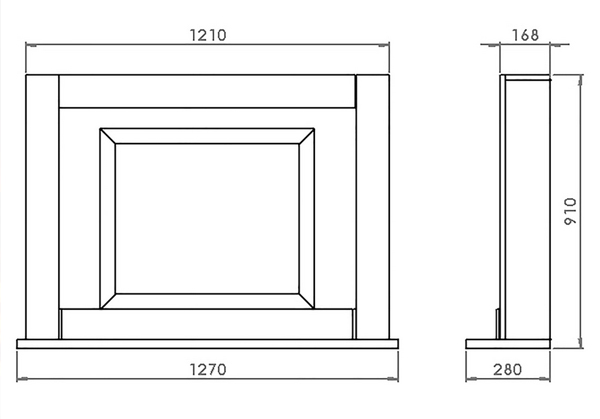 Suncrest Romney Fireplace Sizes