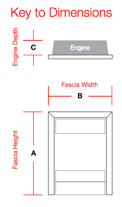 Valor Dream Slimline Homeflame Gas Fire Dimensions