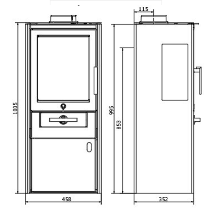 Varde Bornholm Stove Dimensions