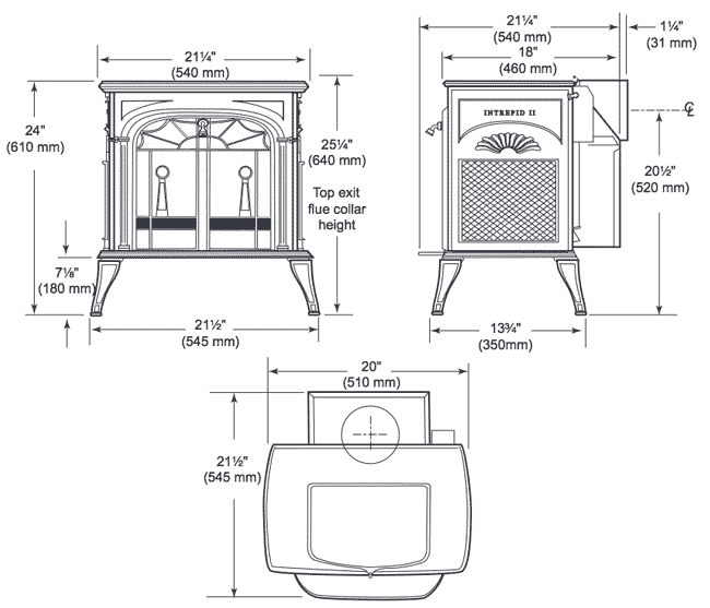 Vermont Castings Intrepid II Catalytic Wood Burning Stove Flames.co.uk