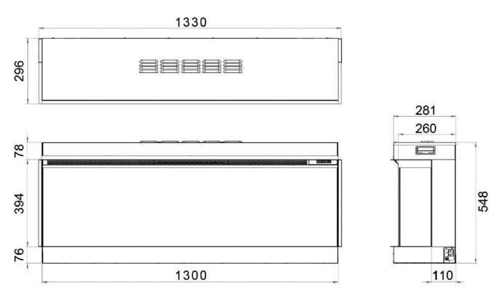 VisionFutura VF1300 Fire SIzes