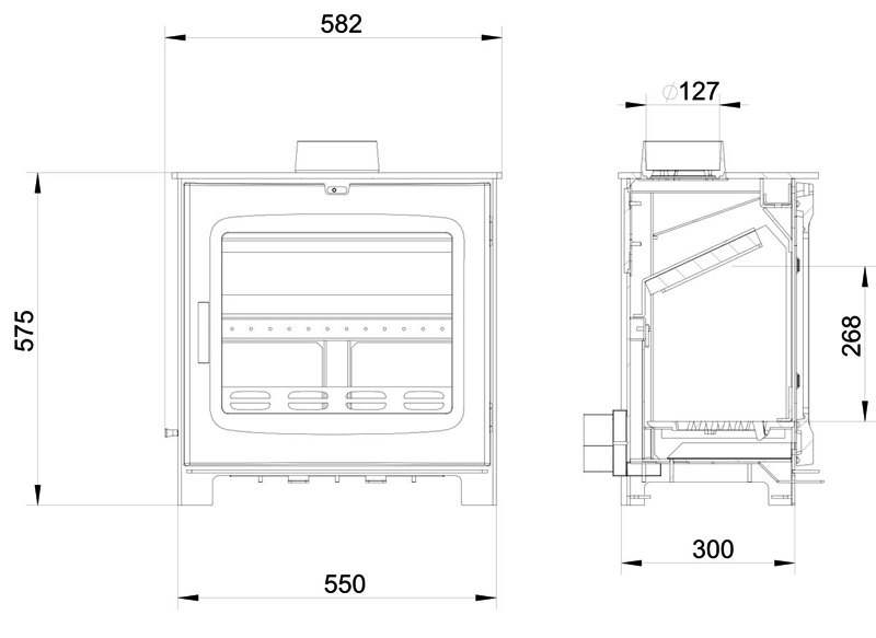 Woodford Chadwick 12 Stove Dimensions