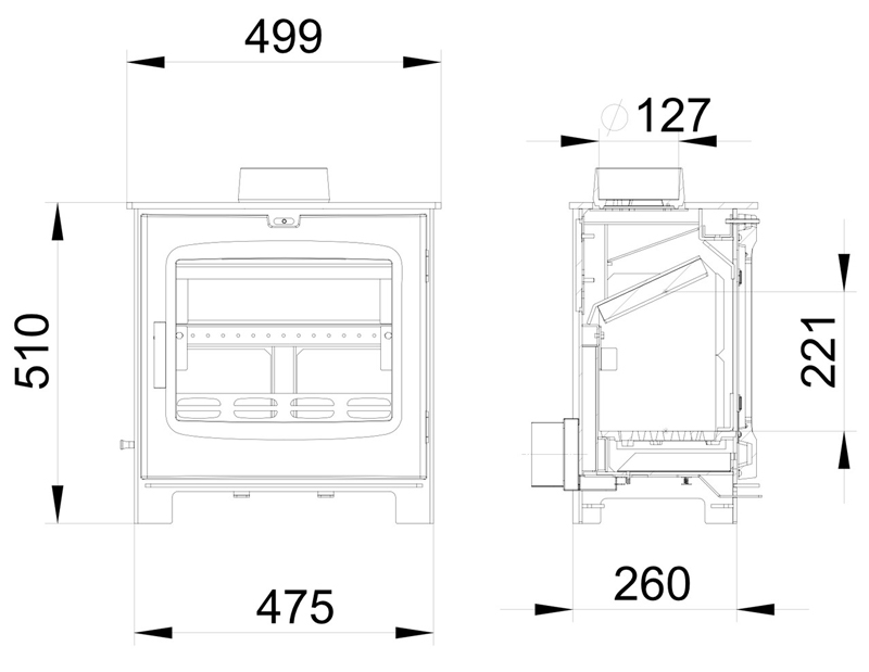 Woodford Chadwick 5 Stove Dimensions