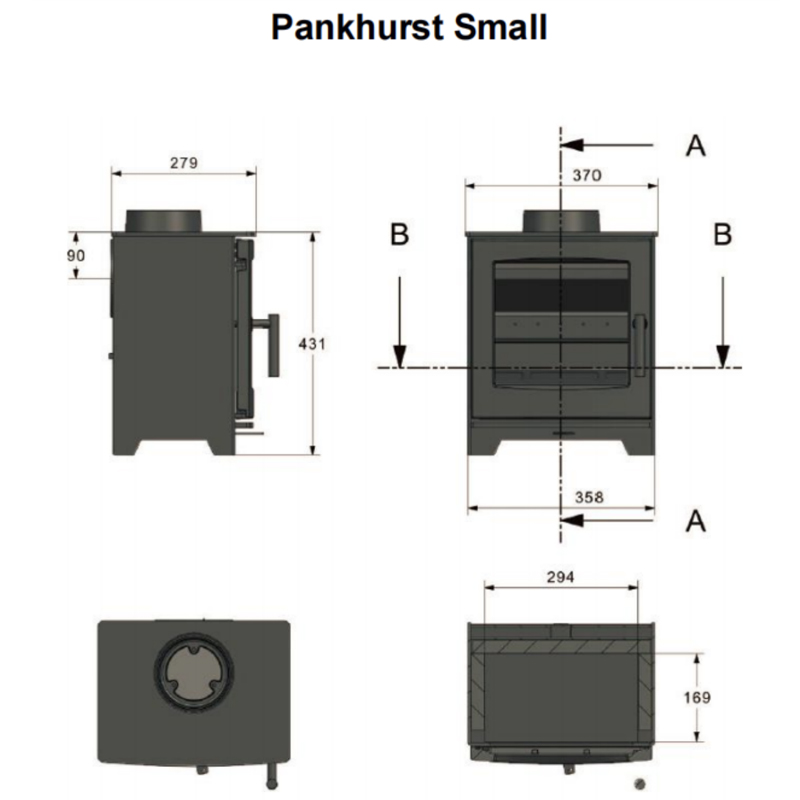 Pankhurst Small Stove Dimensions