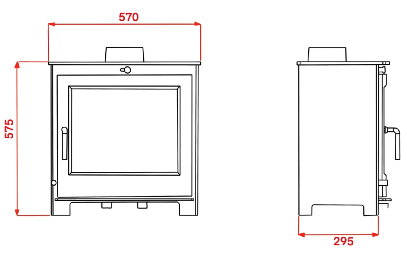 Woolly Mammoth 8 Mk2 Stove Dimensions