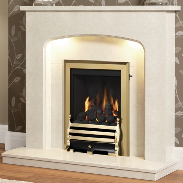 FLARE Collection by Be Modern Tasmin Marble Fireplace