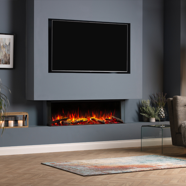 BlazeBright Oxford Deep Lux 1300 1-2-3 Sided Electric Fire