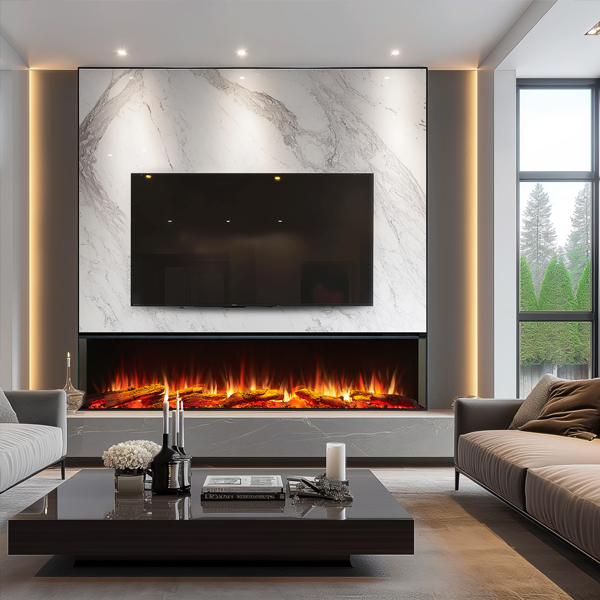 BlazeBright Oxford Deep Lux 1800 1-2-3 Sided Electric Fire