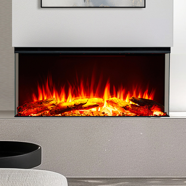 BlazeBright Oxford Deep Lux 900 1-2-3 Sided Electric Fire | Flames
