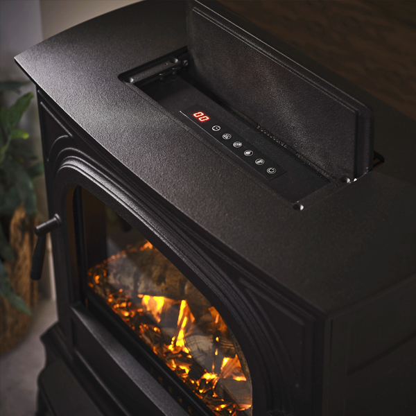 British Fires Hinton Cast Iron Electric Stove Flames.co.uk