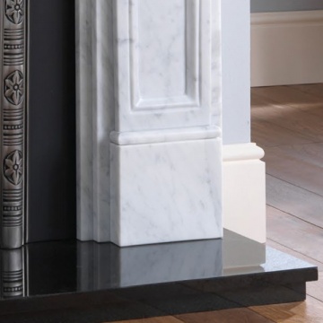 Cast Tec Corinthian Carrara Marble Fireplace