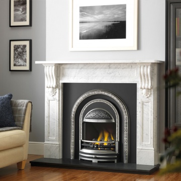 Cast Tec William IV Marble Fireplace