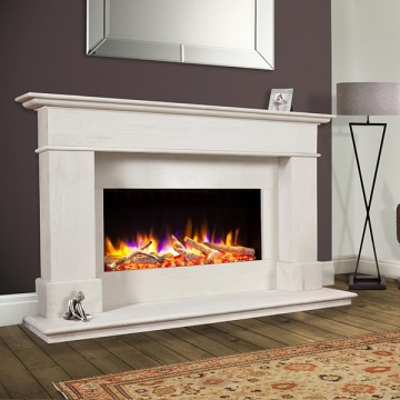 Celsi Ultiflame VR Avignon Elite Limestone Electric Fireplace Suite