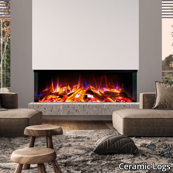 Celsi Electriflame DLX 1250 Built-In 3-Sided Glass Smart Electric Fire