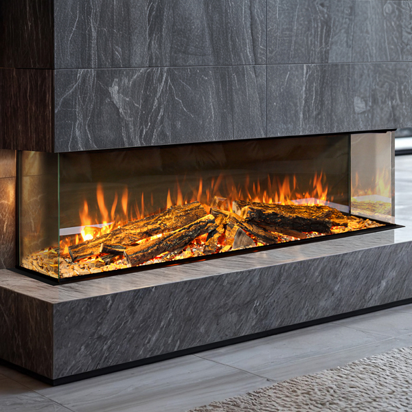 Celsi DLX 1250 Built-In 3-Sided Glass Smart Electric Fire
