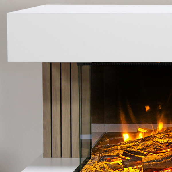 Celsi DLX 1250 Monroe 3-Sided Glass Smart Electric Fireplace Suite