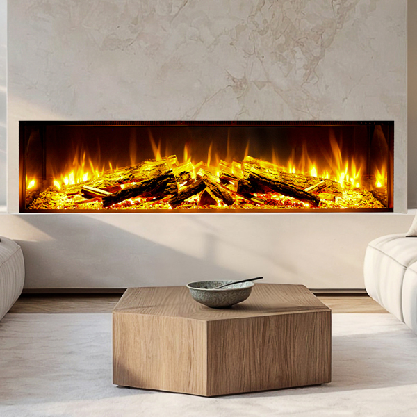 Celsi DLX 1600 Built-In 3-Sided Glass Smart Electric Fire
