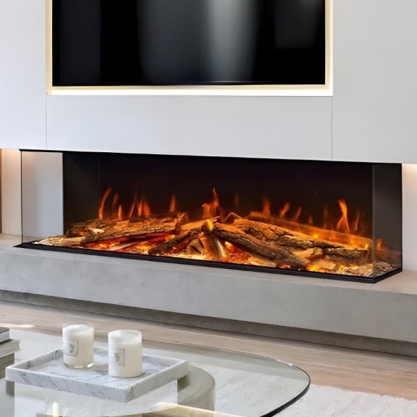 Flavel Proflame 1250 3-Sided Glass Smart Electric Fire | Flames.co.uk