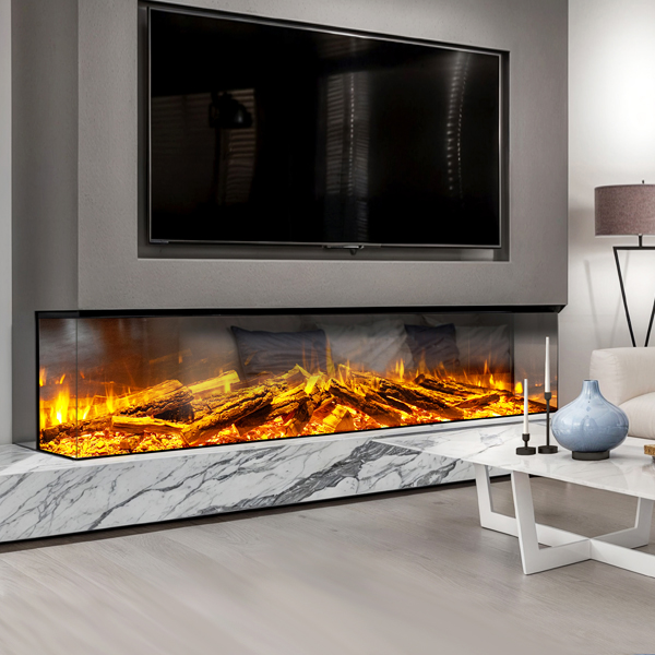 Celsi DLX 2000 Built-In 3-Sided Glass Smart Electric Fire