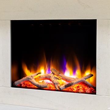 Celsi Ultiflame VR Boticelli Limestone Electric Fireplace Suite
