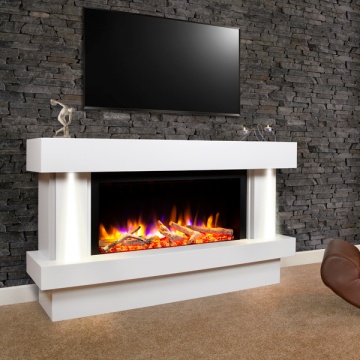 Celsi Ultiflame VR Orbital Illumia Electric Fireplace Suite