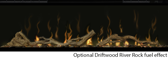 Dimplex Driftwood River Rock
