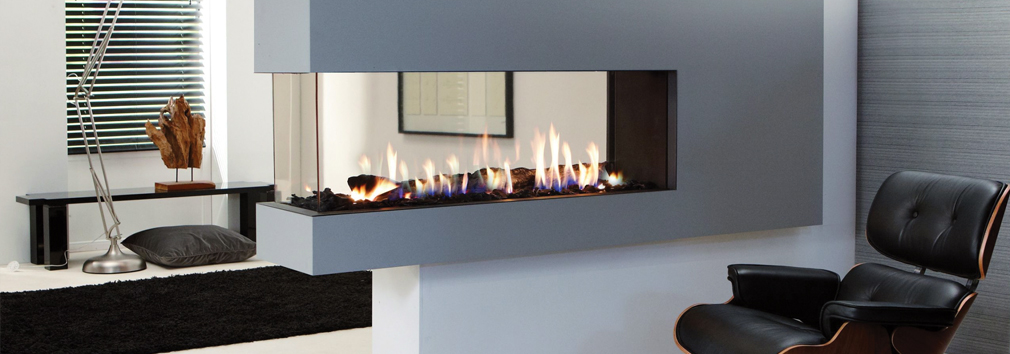 Double Sided Gas Fire