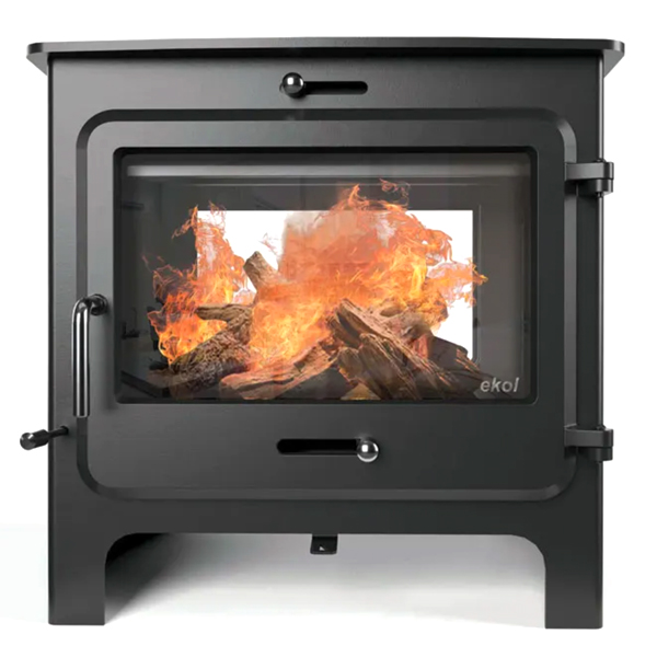 Ekol Clarity Double Sided MultiFuel / Wood Burning Stove Flames.co.uk