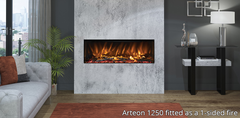 Elgin & Hall Arteon 1250 1-sided electric fire