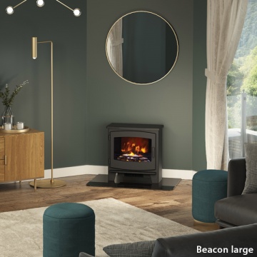 FLARE Collection by Be Modern Beacon Large Electric Stove - Matt Black