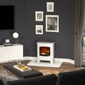 FLARE Collection by Be Modern Beacon Small Electric Stove - Ash White