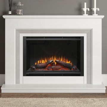 Elgin & Hall Cassius Marble Electric Fireplace Suite