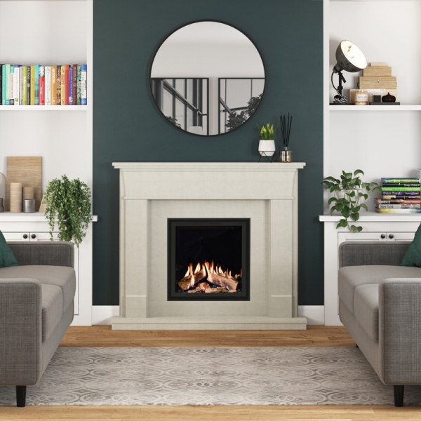 Elgin & Hall Adele 800CF Marble Gas Fireplace Suite | Flames.co.uk